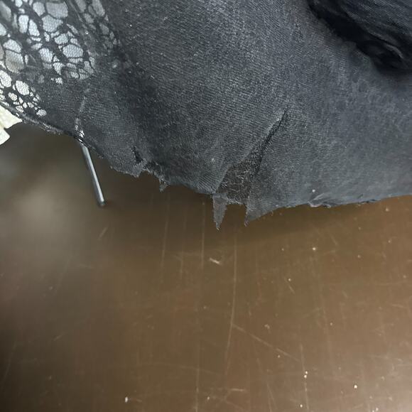 Monique Lhuillier ML Collection Black High-Low Lace Hem Gown – Size 10 - Picture 12 of 13